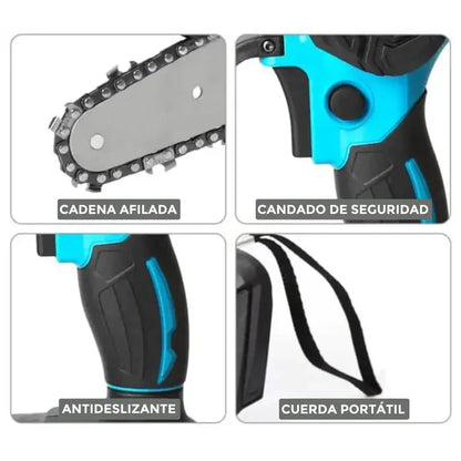 Mini Motosierra - Recargable Electrica Dos Baterias + Regalos